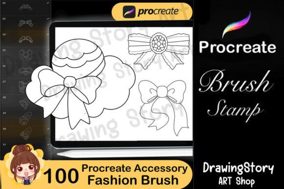 100 Fashion Accessory Procreate Brushes for Digital Artists