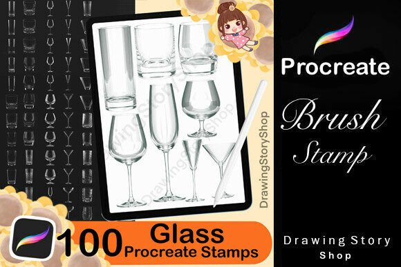 100 Procreate Glass Stamp Brushes: A Smart Tool for Digital Artists