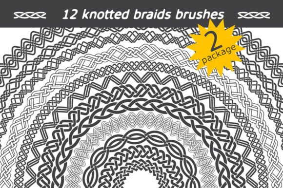 12 Knotted Braids Brushes Package 2