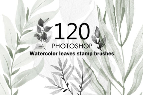120 Watercolor Brushes for Photoshop