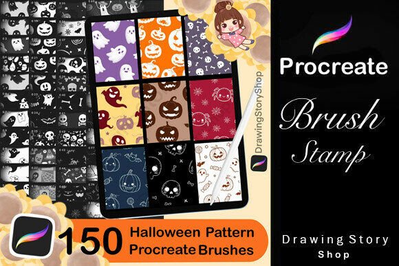 150 Procreate Halloween Pattern Brushes: Creative Tools for Digital Artists