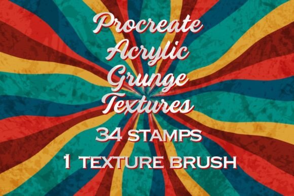 35 Acrylic Grunge Texture Brushes for Procreate