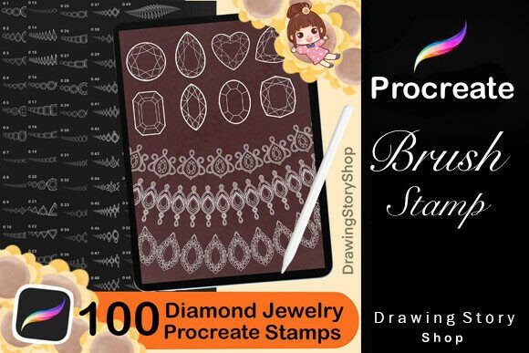 Enhancing Jewelry Design Workflows with 100 Procreate Diamond Jewelry Brushes