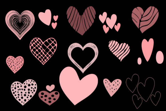 Hearts Stamp Brushes for Procreate