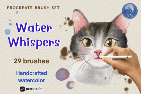 Water Whispers Watercolor Brushes: Elevating Digital Art with Authentic Watercolor Charm